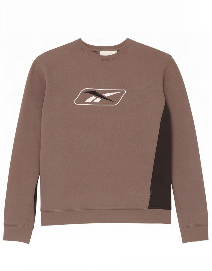 Ανδρικό γραφικό φούτερ Reebok Jumper Medium Grey Colourblock