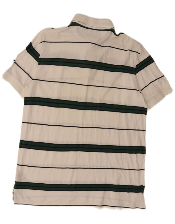 Tommy Hilfiger Ανδρικό Πόλο Μπλουζάκι XL Λευκό ριγέ βαμβακερό