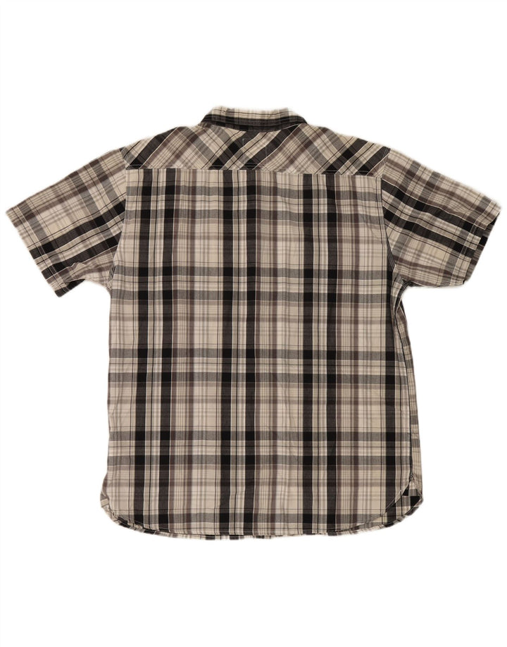 Ανδρικό κοντομάνικο πουκάμισο Levi's 2XL Navy Blue Check Cotton