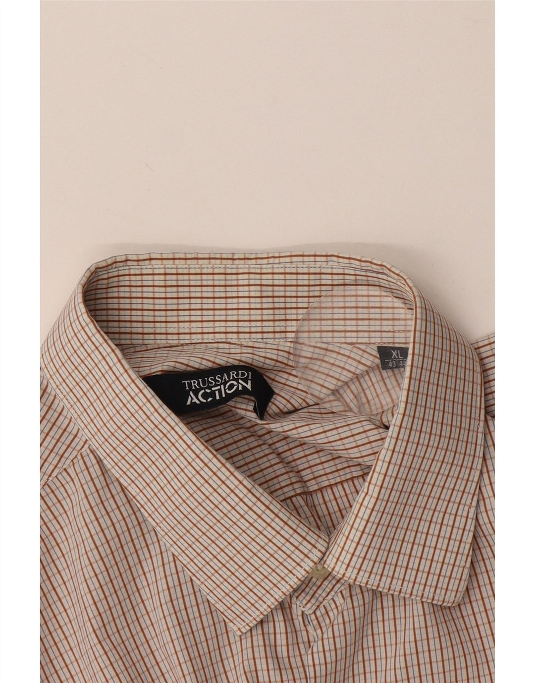 Ανδρικό πουκάμισο Trussardi 43/44 XL Καφέ Gingham