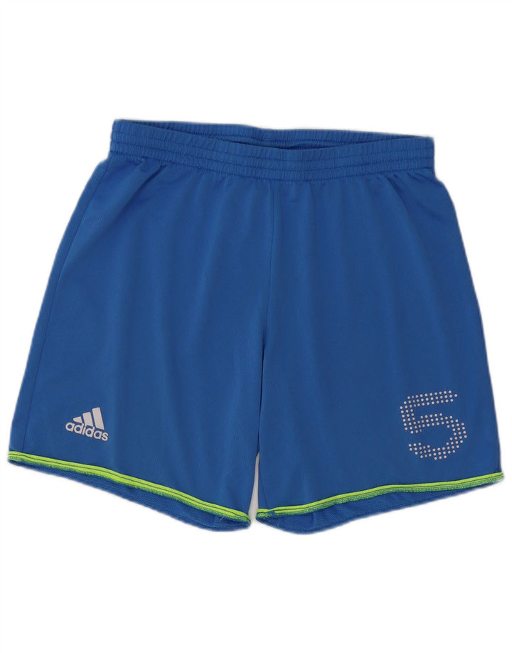 Ανδρικό γραφικό αθλητικό σορτς Adidas μεγάλο μπλε πολυεστέρα