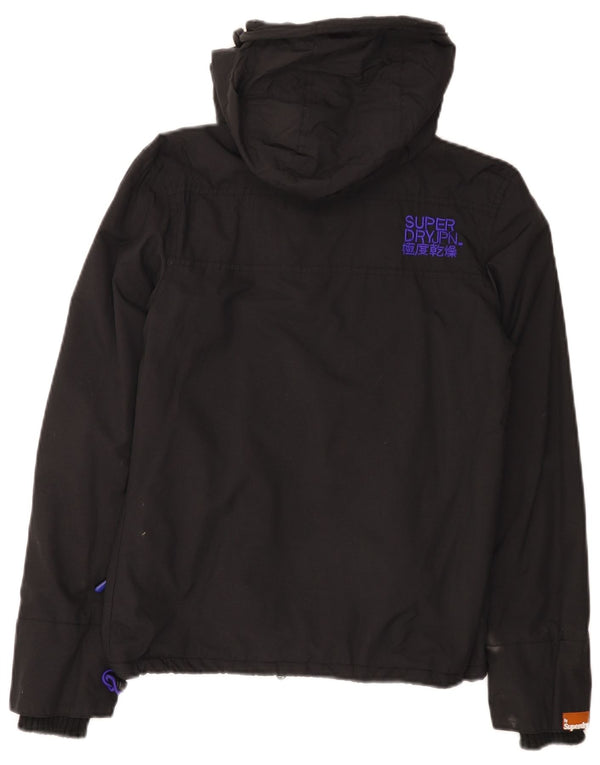 Superdry Womens The Windcheater Graphic Windbreaker Jacket UK 2 2XS Black