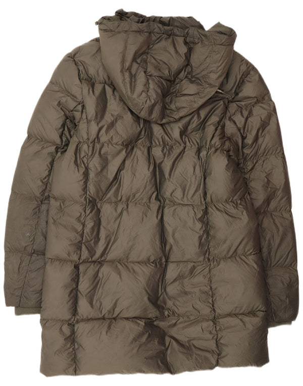 Jack Wills Γυναικείο παλτό με κουκούλα UK 14 Large Khaki Polyester