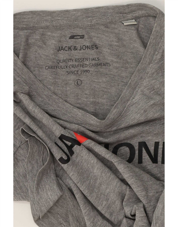 Jack & Jones Ανδρικό γραφικό T-Shirt Top Large Grey