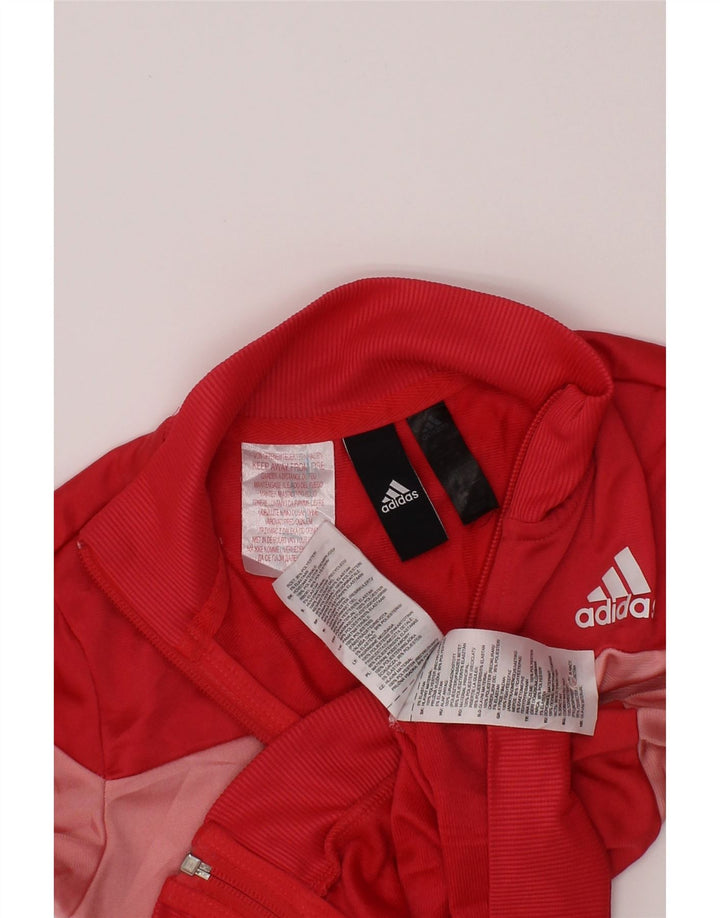 Κορίτσια αθλητική φόρμα Adidas Top Jacket 5-6 Years Red Colourblock Polyester