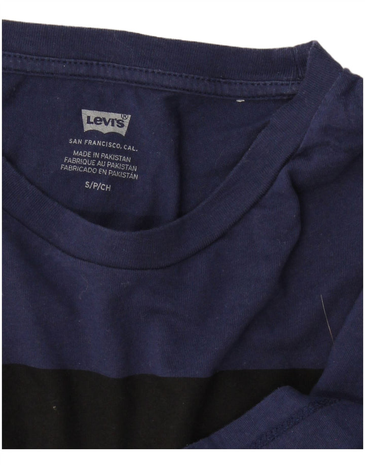 LEVI'S Mens Graphic T-Shirt Top Small Navy Blue
