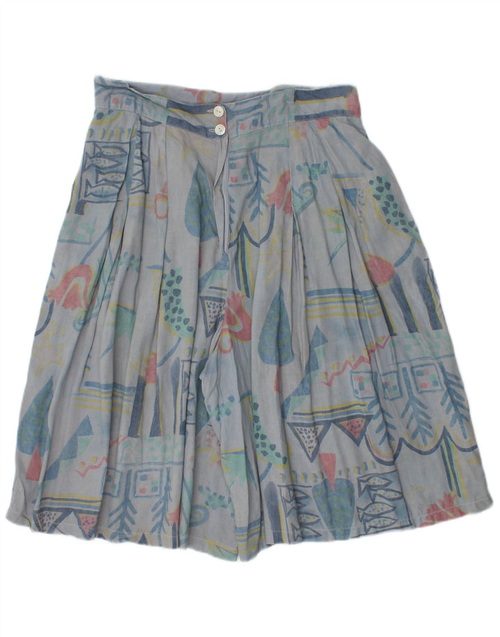 Ecco Γυναικείο Ψηλόμεσο Cullotes Casual σορτς W30 Μεσαίο μπλε γεωμετρικό