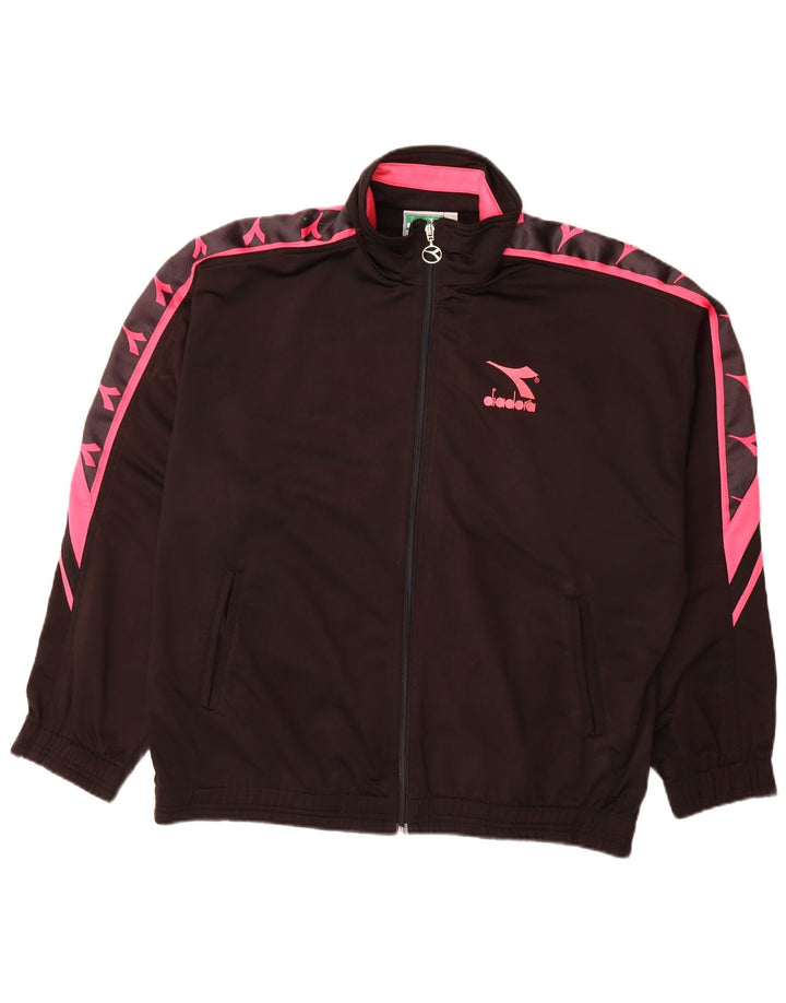 Ανδρική φόρμα Diadora Top Jacket UK 42 Large Black Colourblock Polyester