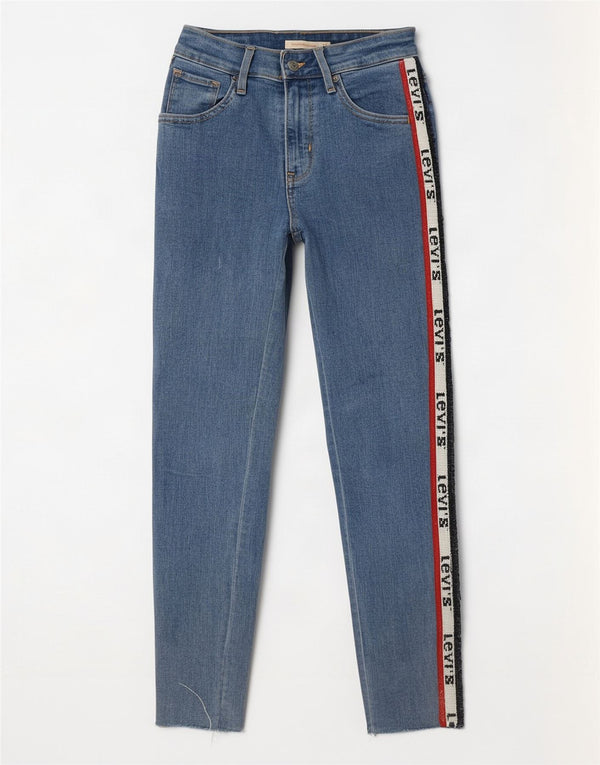 Levi's Womens 721 Graphic High Rise Skinny Jeans W24 L27 Blue Colourblock