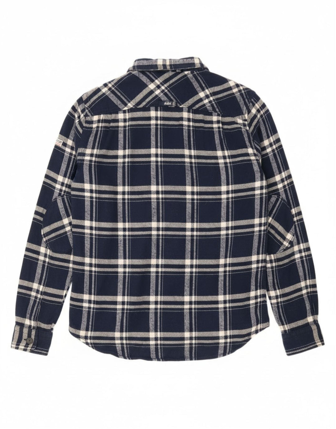 Ανδρικό φανελένιο πουκάμισο Superdry μεγάλο μπλε ναυτικό, βαμβακερό