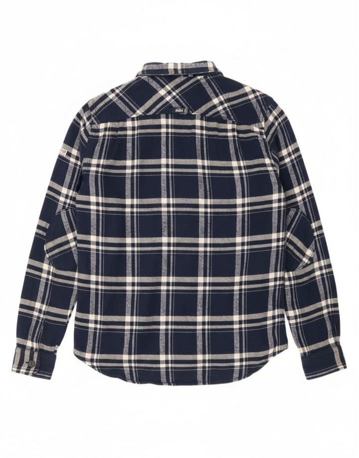 Ανδρικό φανελένιο πουκάμισο Superdry μεγάλο μπλε ναυτικό, βαμβακερό