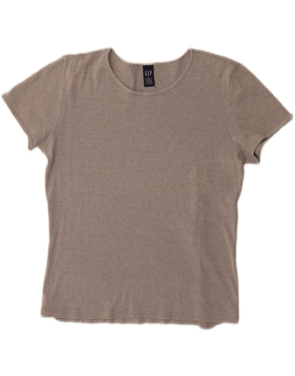 Gap Womens T-Shirt Top UK 16 Large Grey Cotton
