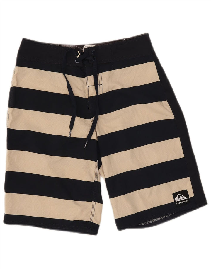 Quiksilver Boys Swimming Short 9-10 Years Navy Blue ριγέ πολυεστέρας