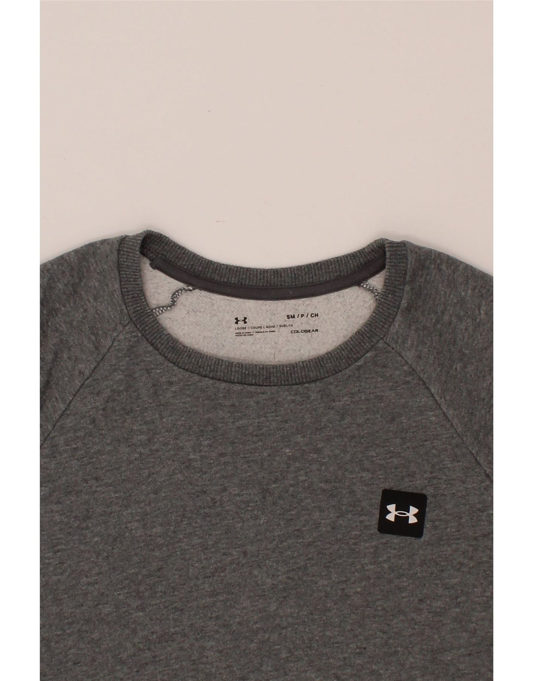 UNDER ARMOUR Mens Sweatshirt Jumper Small Grey Cotton Vintage Under Armour and Second-Hand Under Armour from Messina Hembry 
