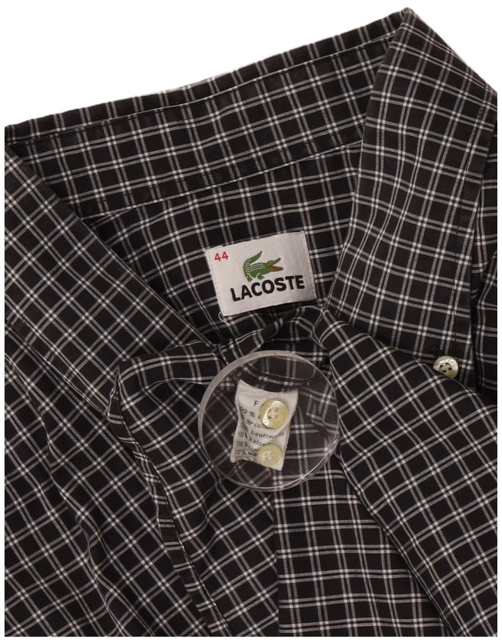 Ανδρικό πουκάμισο Lacoste νούμερο 44 XL Μαύρο βαμβάκι