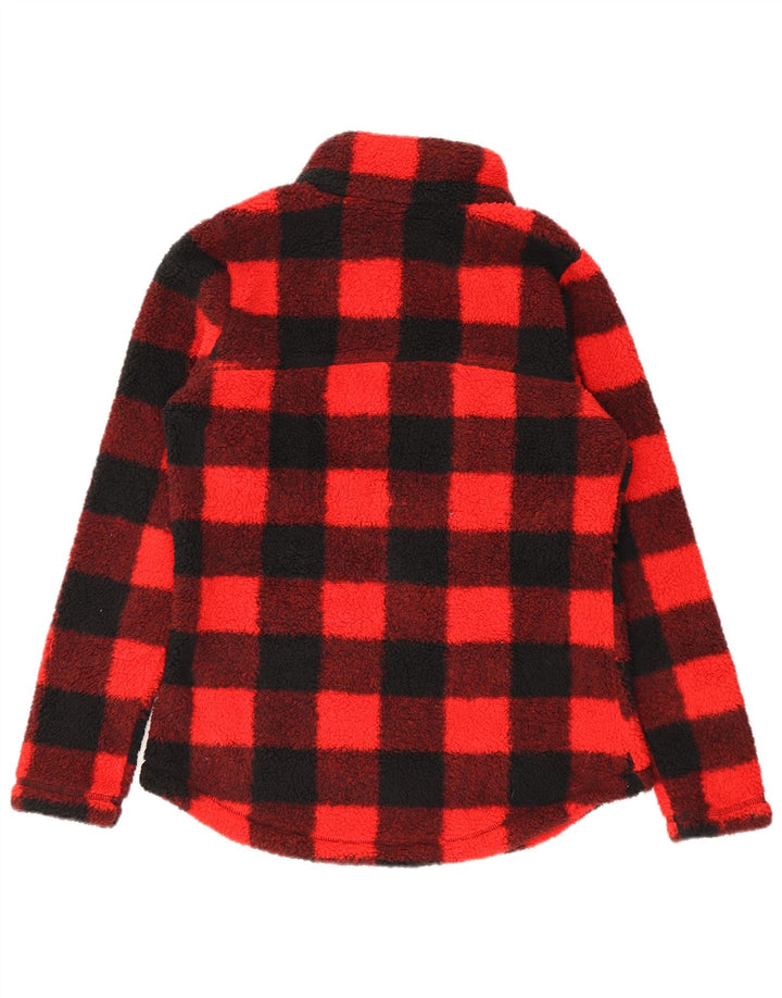 Columbia Γυναικείο Fleece Jacket UK 14 Medium Red Gingham Polyester