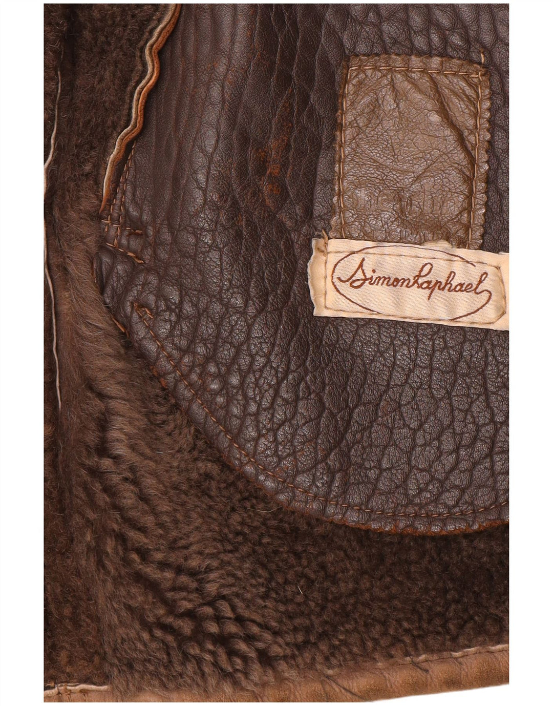 Vintage Ανδρικό παλτό Shearling UK 40 Large Brown