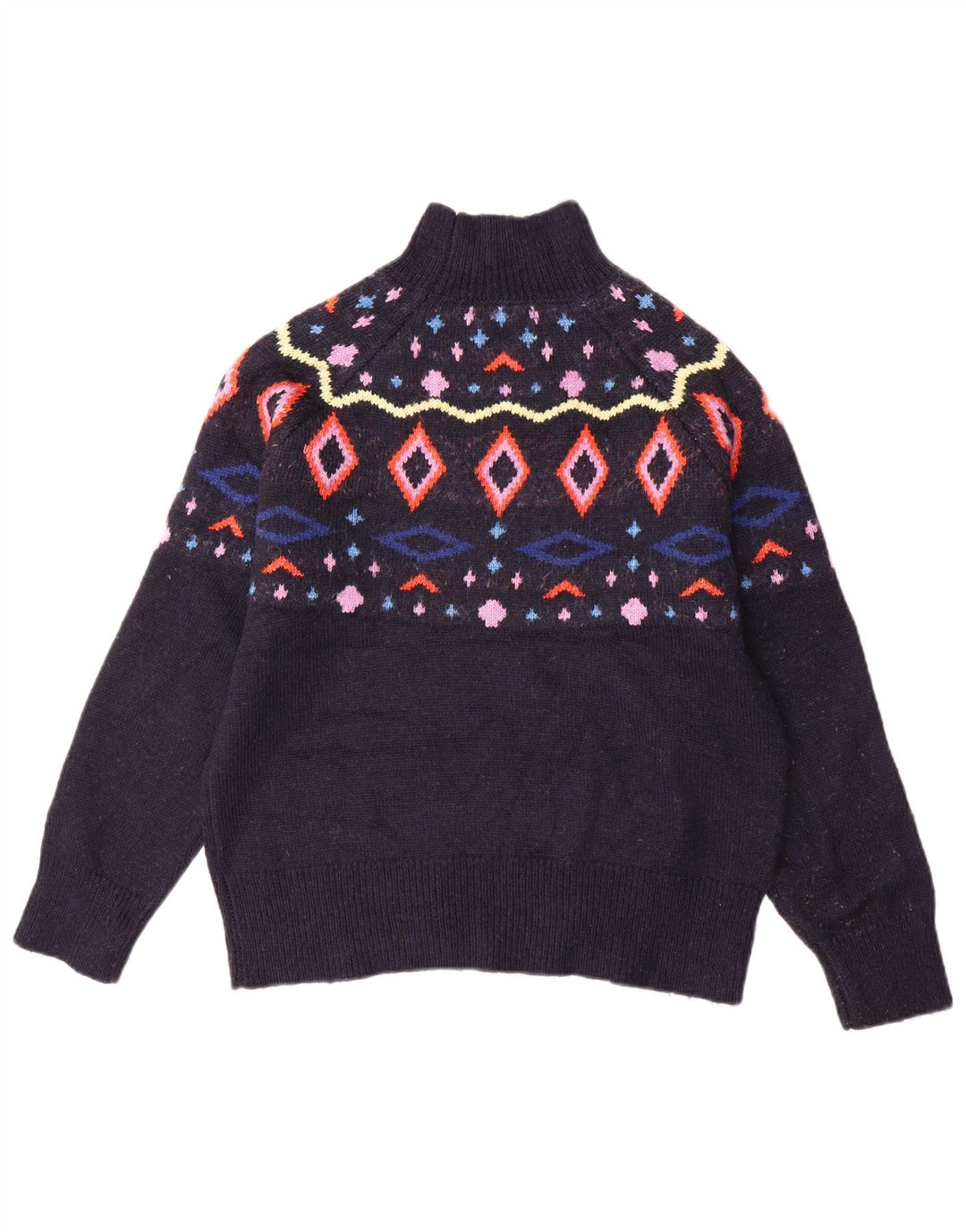 MARKS & SPENCER Womens Turtle Neck Jumper Sweater UK 10 Small Navy Blue