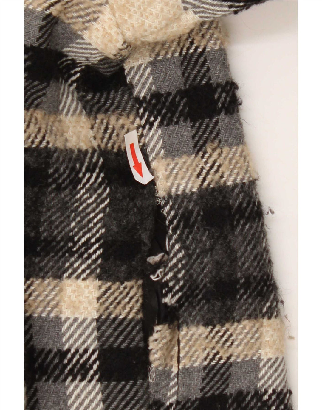 Zara Mens Utility Jacket UK 40 Large Beige Check Polyester