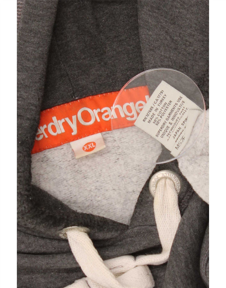 Superdry Ανδρικό Hoodie Jumper 2XL Γκρι βαμβακερό