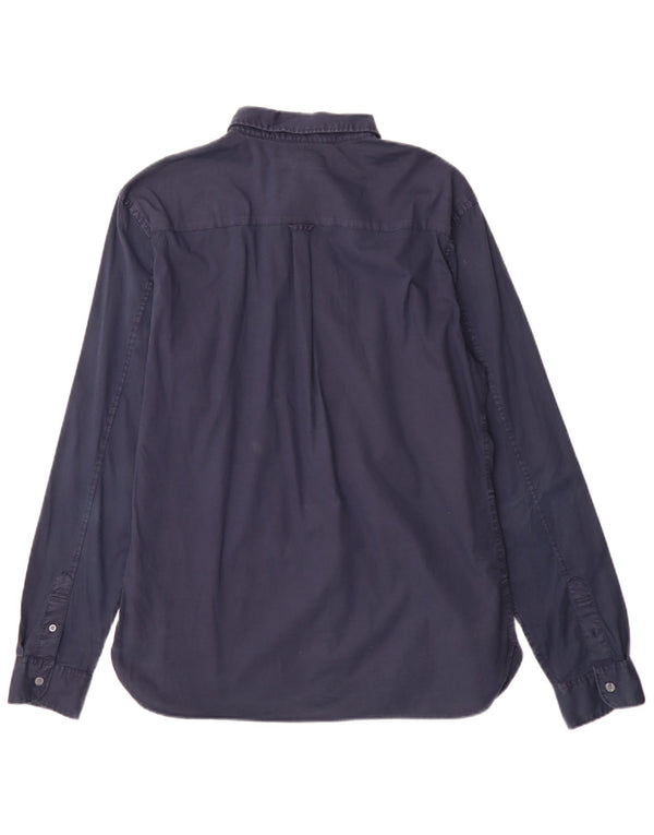 Ανδρικό πουκάμισο All Saints Regular Fit Large Navy Blue από βαμβάκι