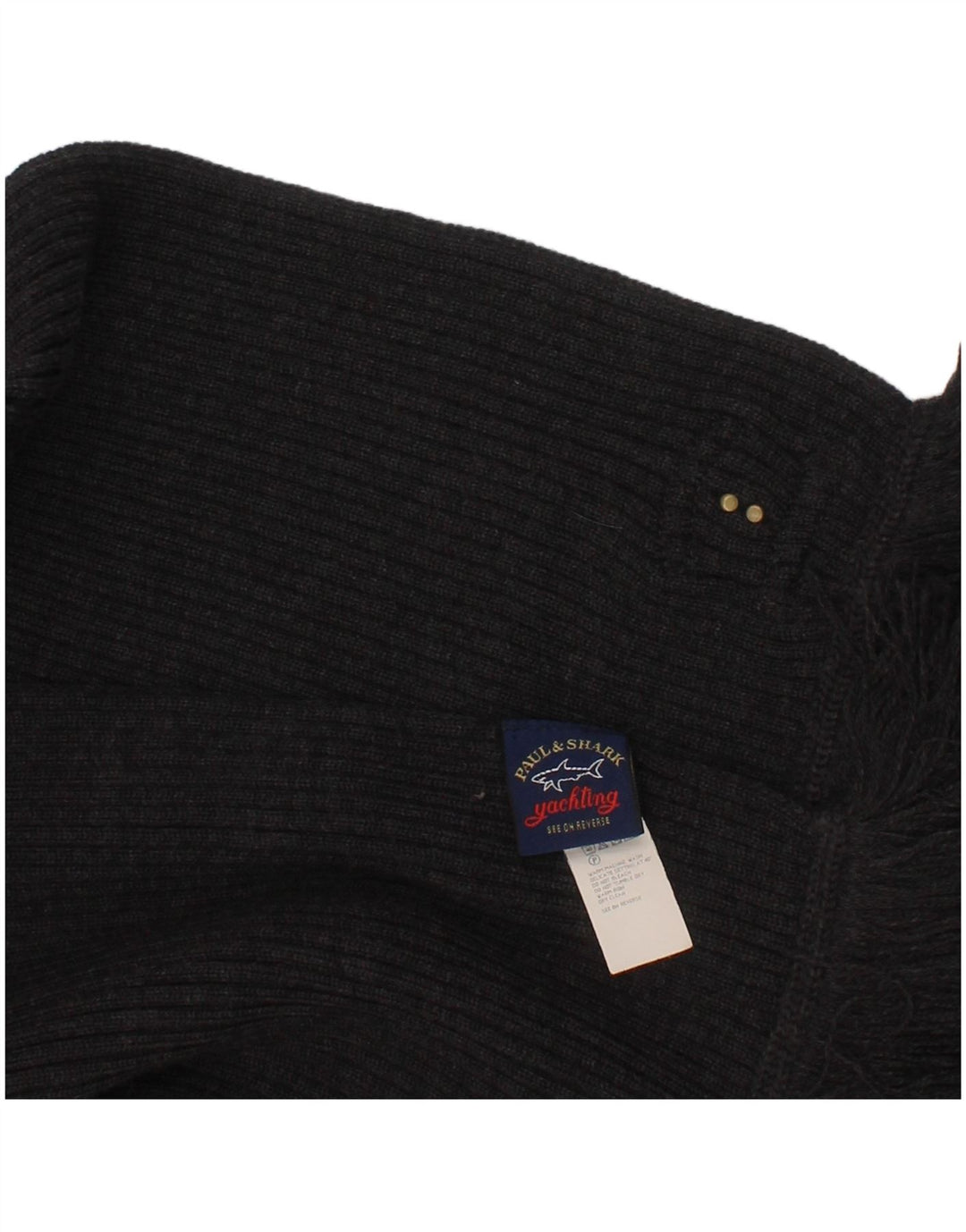 Paul & Shark Ανδρικό Ορθογώνιο Μαντίλι Μονό Μεγέθη Γκρι Νέο Μαλλί