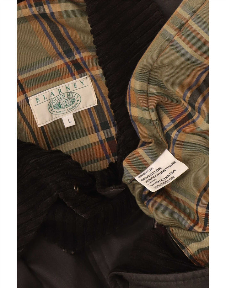 Blarney Woolen Mills Γυναικείο Υπερμεγέθη Κερωμένο Πανωφόρι UK 16 Large Grey