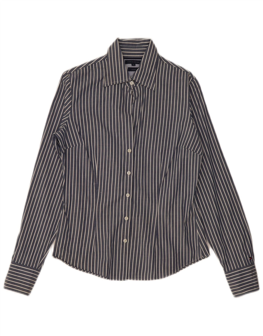 TOMMY HILFIGER Γυναικείο πουκάμισο US 4 Small Navy Blue Pinstripe