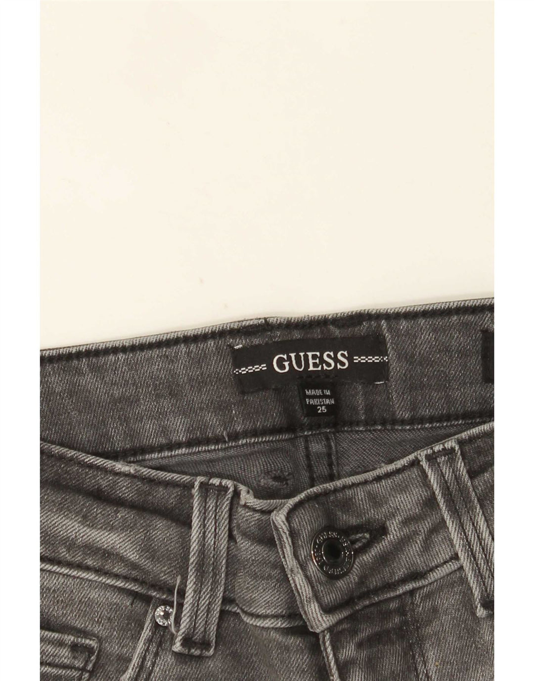 Guess Γυναικείο Ψηλό Ψηλό Τζιν W25 L30 Γκρι