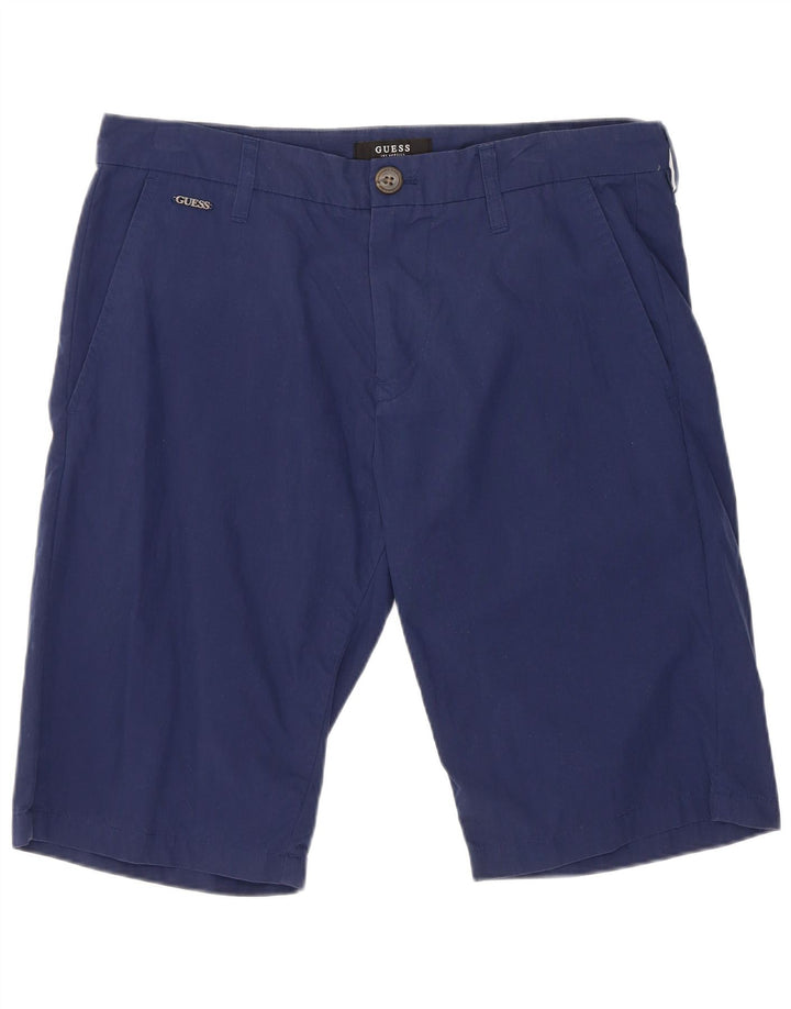 Ανδρικό σορτς Chino Guess W32, μεσαίο μπλε βαμβακερό