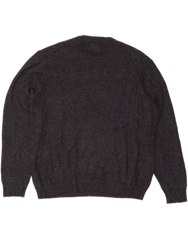 Marks & Spencer Ανδρικό πουλόβερ με λαιμόκοψη 2XL Navy Blue Flecked