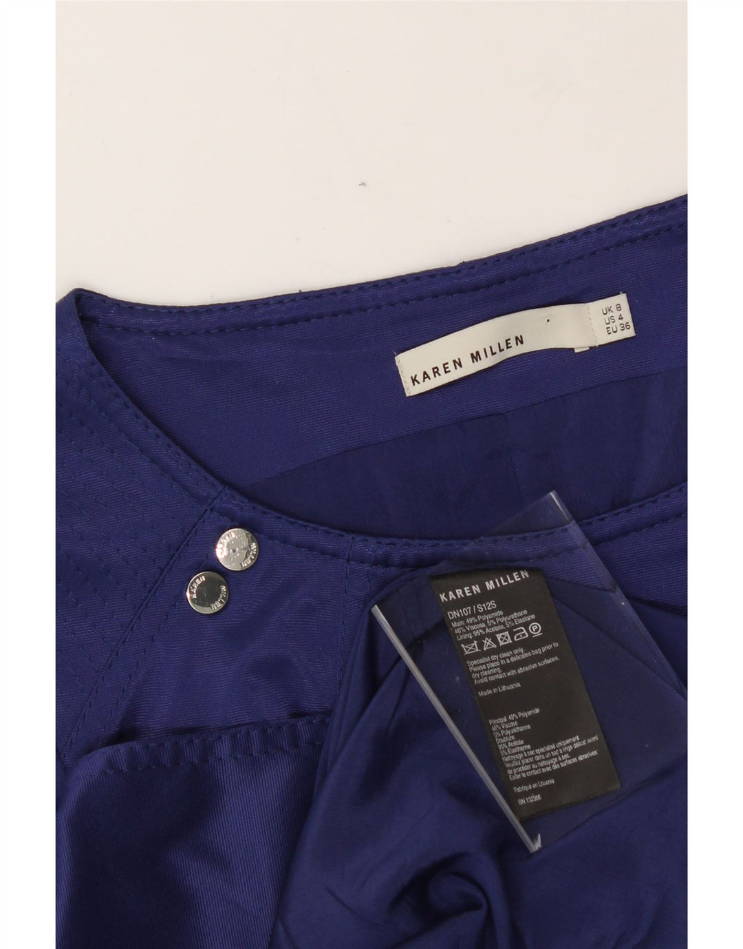 KAREN MILLEN Womens Sheath Dress UK 8 Small  Blue Polyamide Vintage Karen Millen and Second-Hand Karen Millen from Messina Hembry 