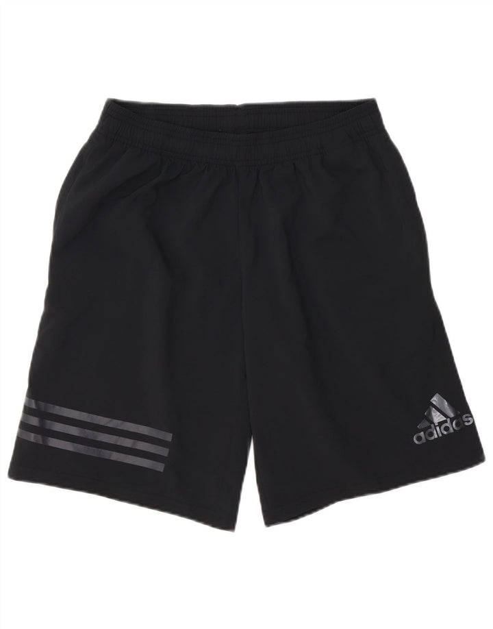 Ανδρικό αθλητικό σορτς Adidas Climalite από μικρό μαύρο πολυεστέρα