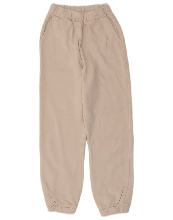Zara Γυναικεία φόρμα Crop Παντελόνι Joggers UK 8 Small Beige βαμβακερό