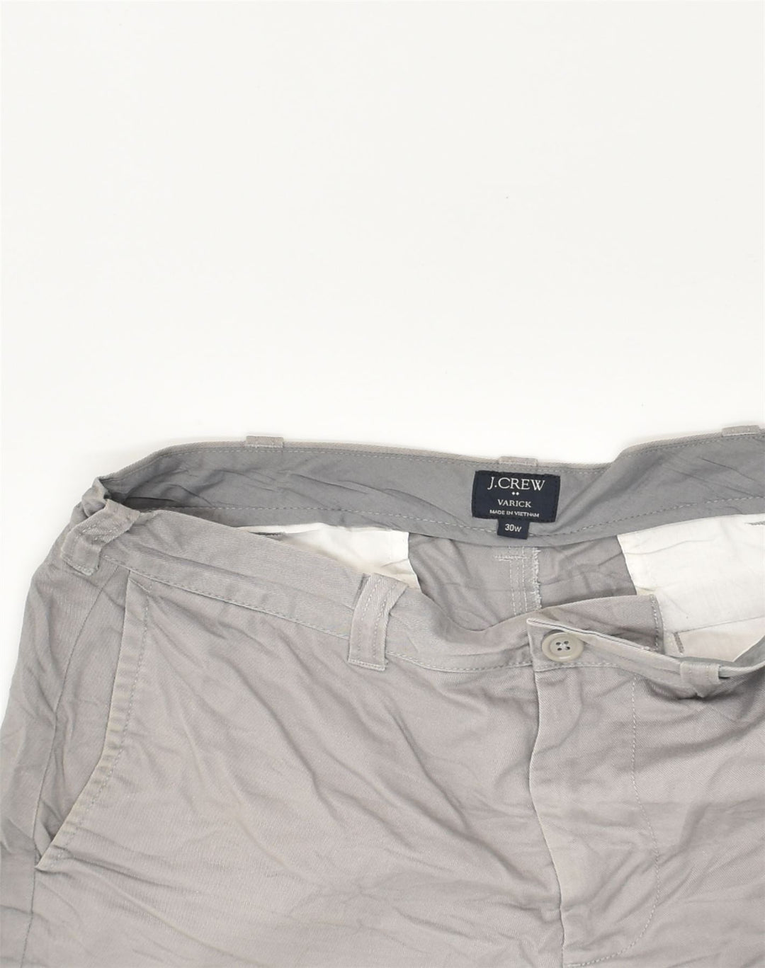 J. CREW Womens Varick Chino Shorts W30 Medium Grey Cotton | Vintage J. Crew | Thrift | Second-Hand J. Crew | Used Clothing | Messina Hembry 