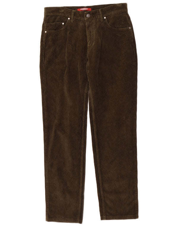 Ανδρικό ίσιο κοτλέ παντελόνι Carrera W33 L31 Χακί βαμβακερό