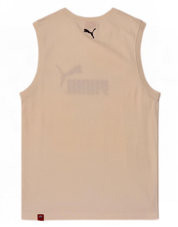 Ανδρικό γραφικό γιλέκο Puma μεσαίο λευκό