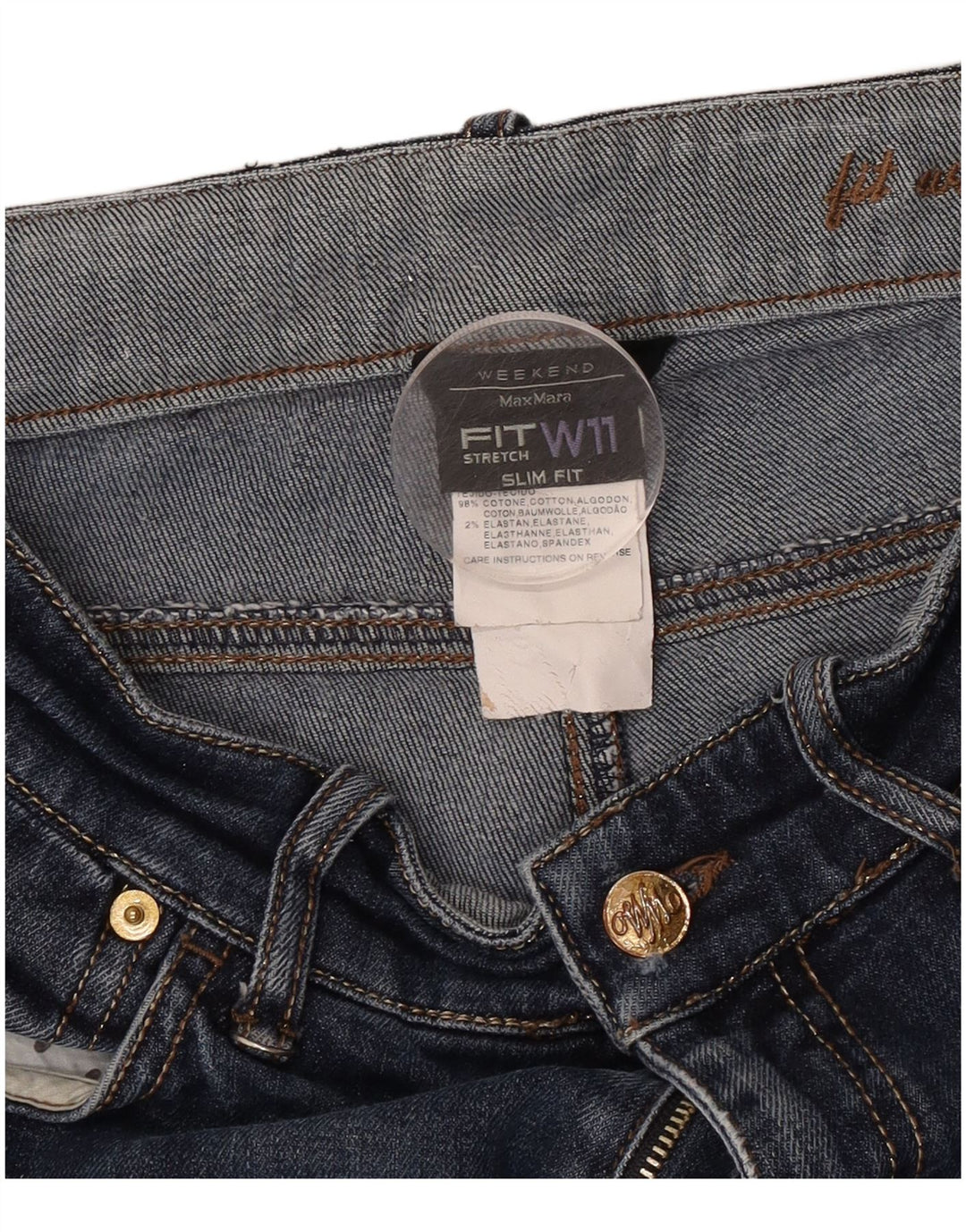 Max Mara Γυναικείο Weekend Slim Jeans W28 L26 Navy Blue Cotton