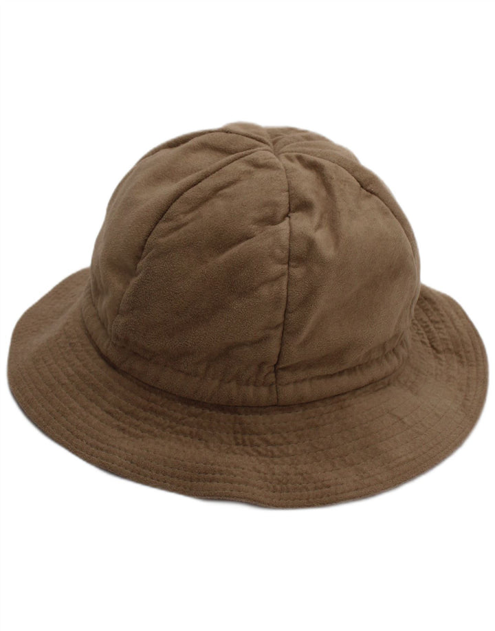 Vintage γυναικείο ψεύτικο καστόρι κουβά καπέλο One Size Beige Polyester