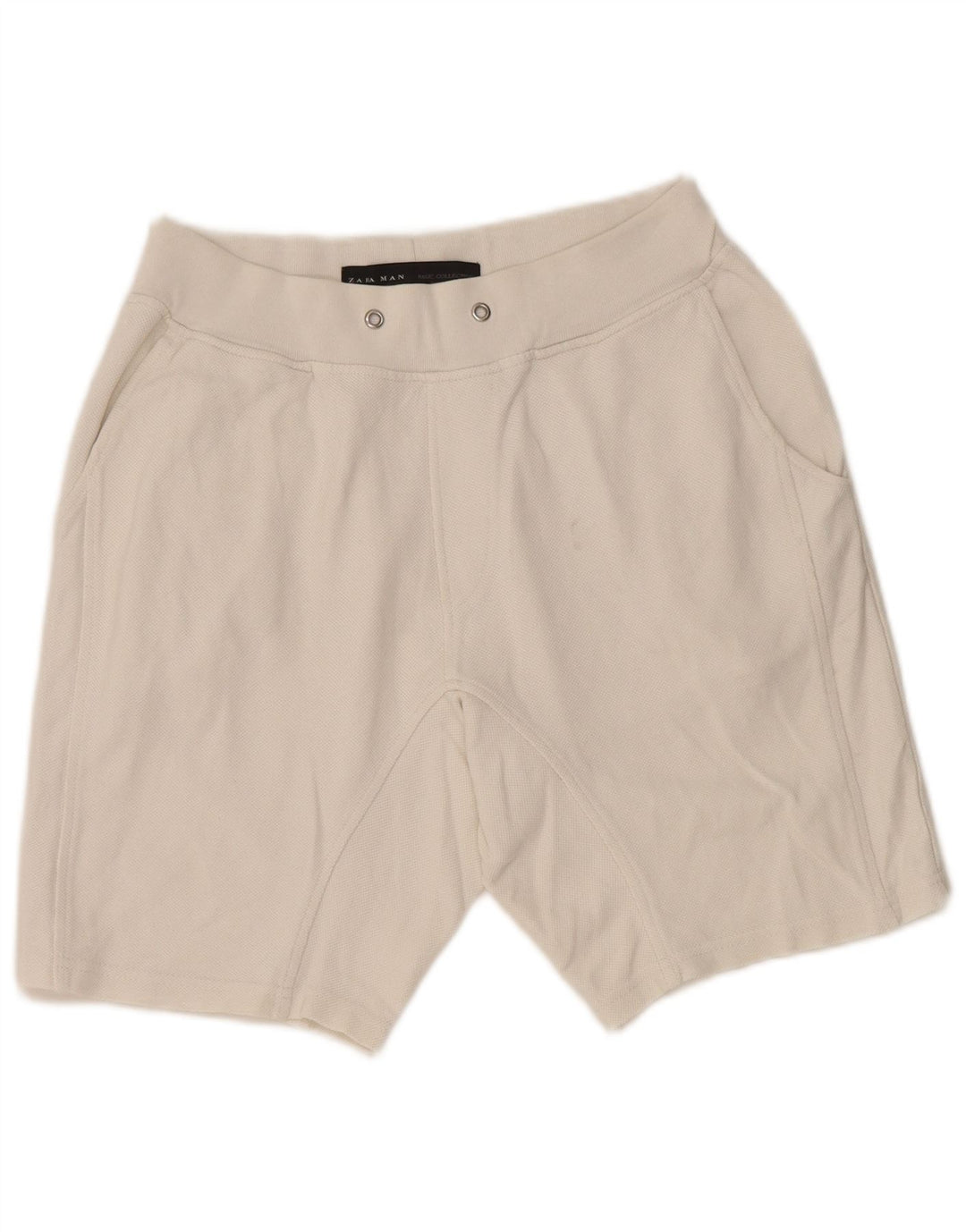Ανδρικό σορτς chino Zara μεσαίο W31 λευκό βαμβακερό