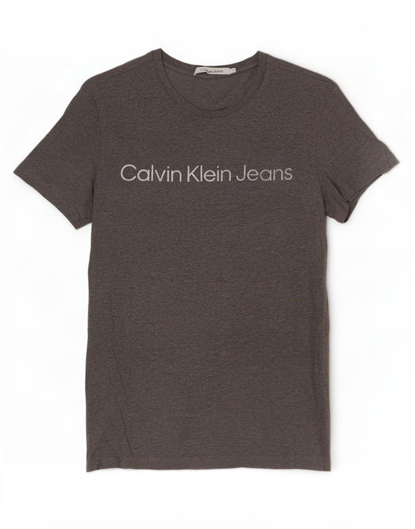 Ανδρικό γραφικό μπλουζάκι Calvin Klein Jeans Top Medium Grey
