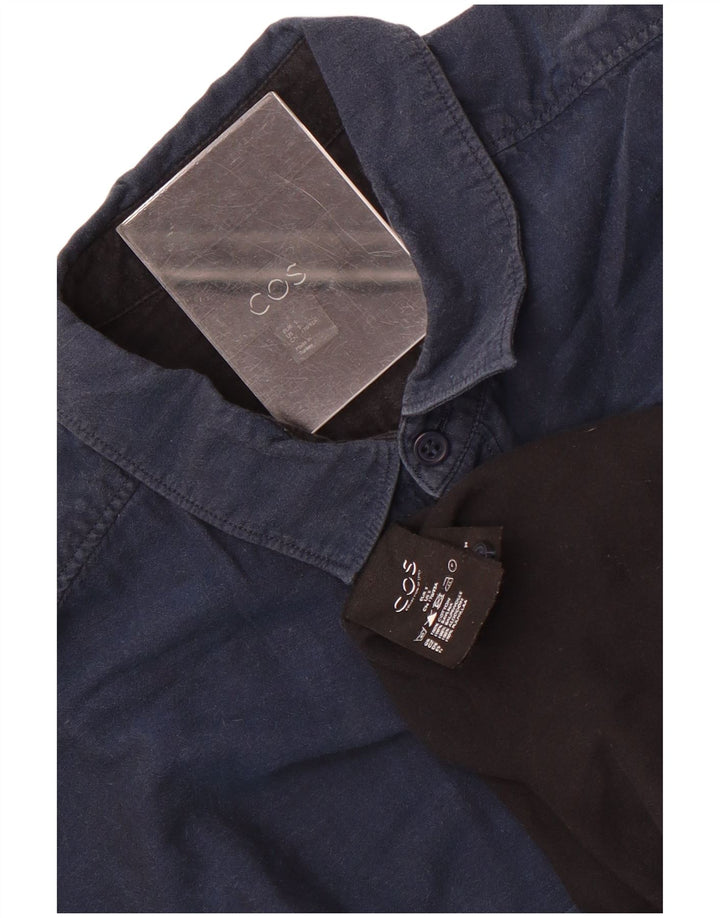 Ανδρικό πουκάμισο Cos Μικρό Βαμβακερό Navy Blue