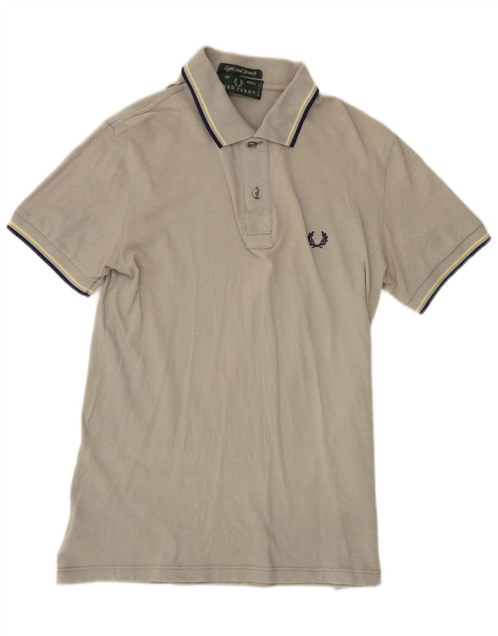 Fred Perry Ανδρικό πουκάμισο Polo Μικρό γκρι βαμβακερό ριγέ