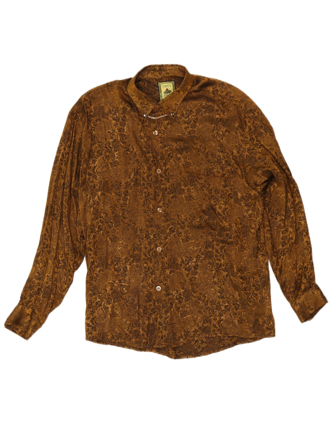 Ανδρικό πουκάμισο Tipo' S σε μεσαίο καφέ Paisley Viscose