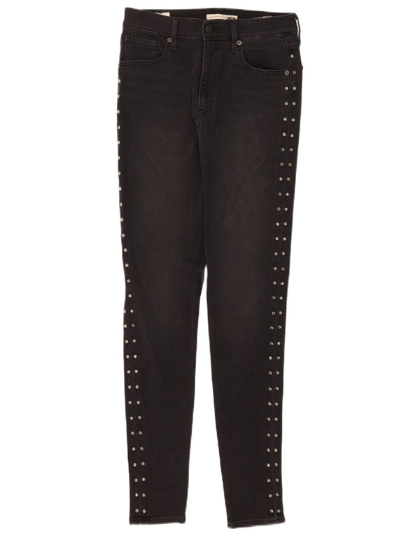 Levi's Womens Mile High Super Skinny Jeans W29 L32 Black Cotton
