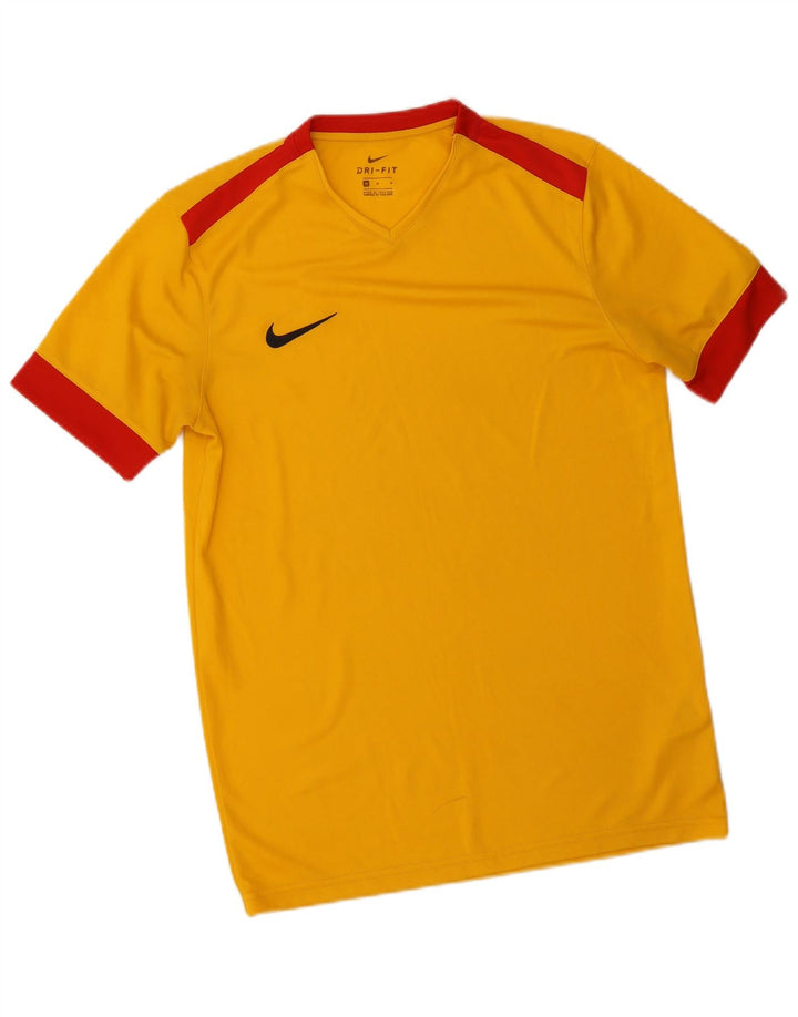 Ανδρικό T-shirt Nike Dri Fit Τοπ μεσαίου κίτρινου χρώματος πολυεστέρας