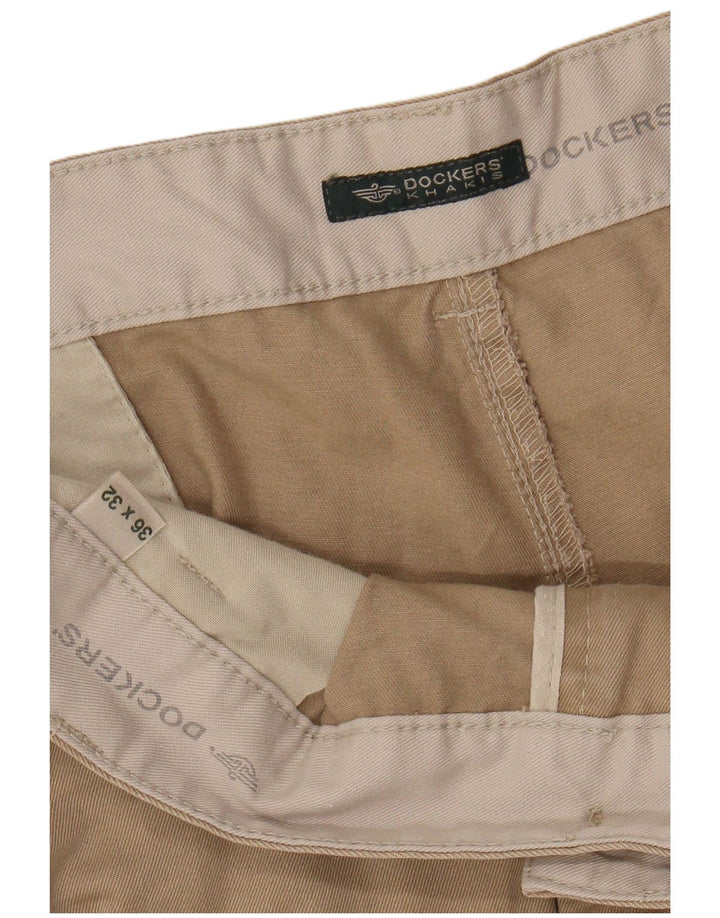 DOCKERS Ανδρικό Χακί ίσιο παντελόνι Chino W36 L32 Μπεζ