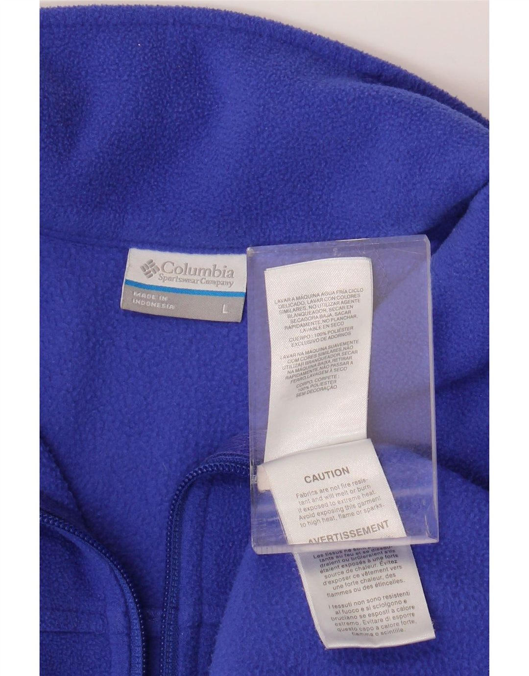 COLUMBIA Γυναικείο Fleece Jacket UK 16 Large Blue Polyester