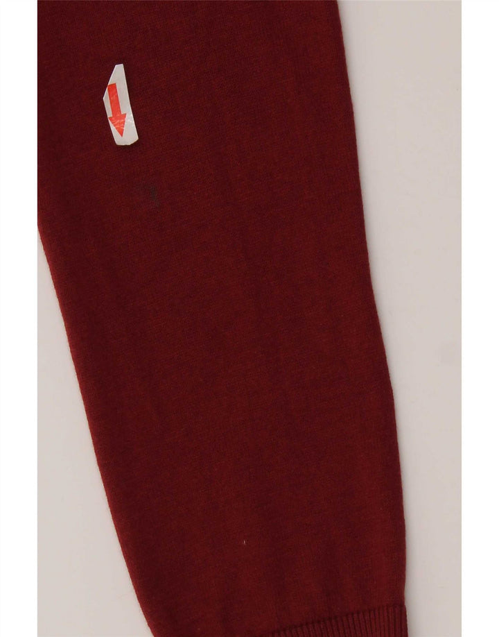 Massimo Dutti Γυναικείο Bolero Jumper UK 14 Medium Burgundy Silk