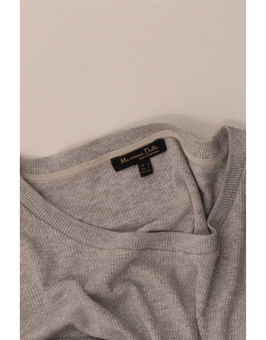 Massimo Dutti Γυναικείο τοπ 3/4 μανίκι UK 16 Large Grey